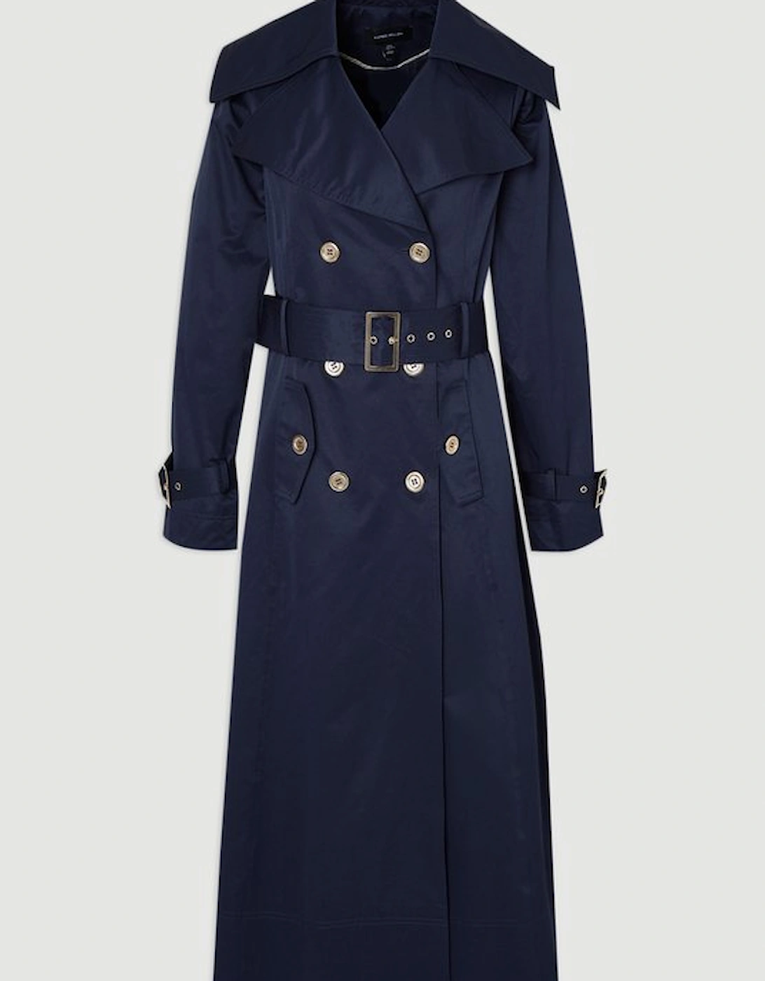 Cotton Sheen Belted Classic Trench Coat