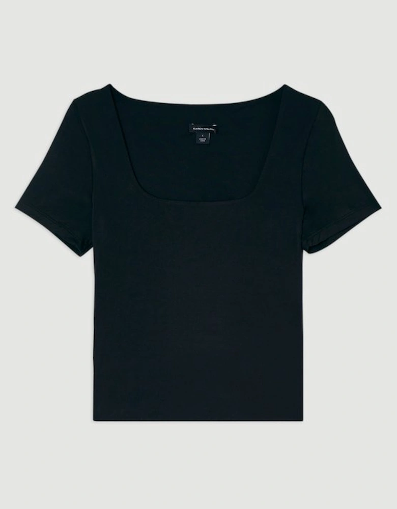 Contour Jersey Short Sleeve Scoop Neck Top