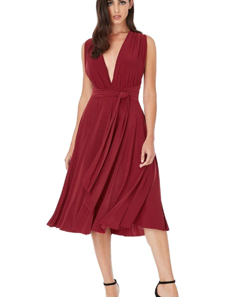 Soft Touch Multi Way Open Back Midi Dress