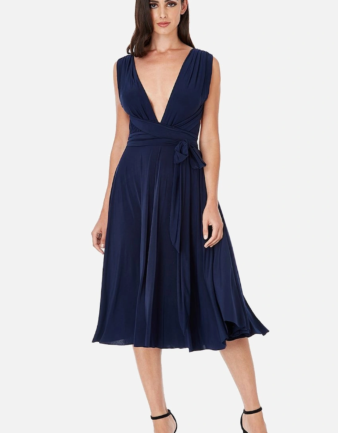 Soft Touch Multi Way Open Back Midi Dress, 2 of 1