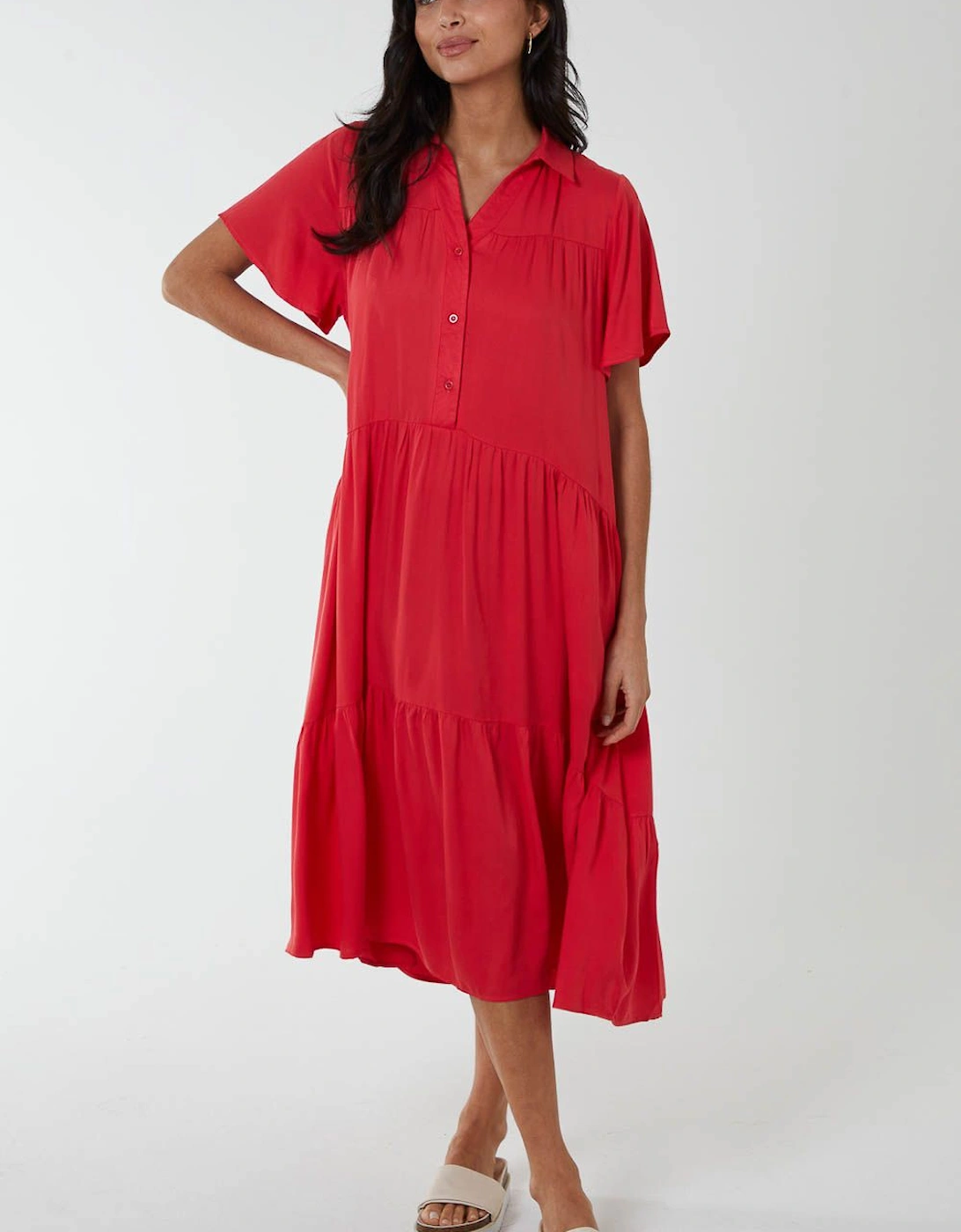 Drop Waist Tiered Maxi Dress, 2 of 1