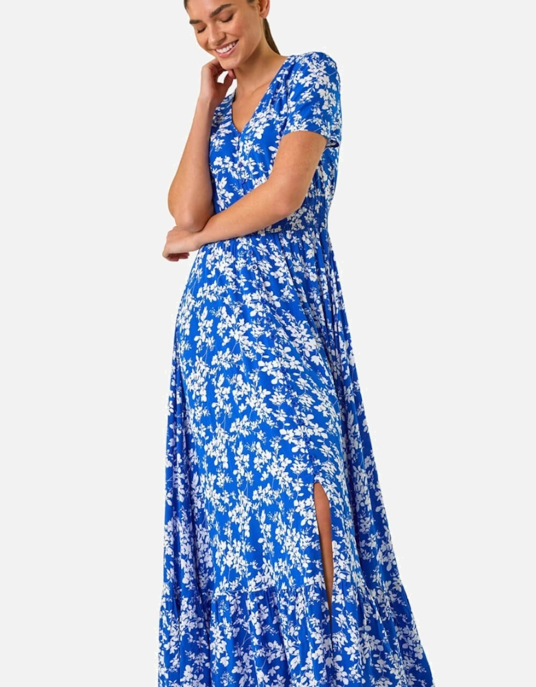 Floral Button Maxi Dress