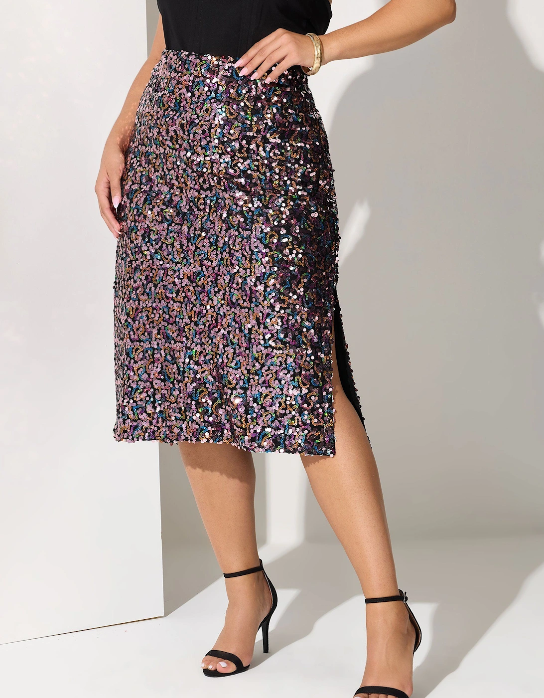 Sequin Midi Skirt, 2 of 1