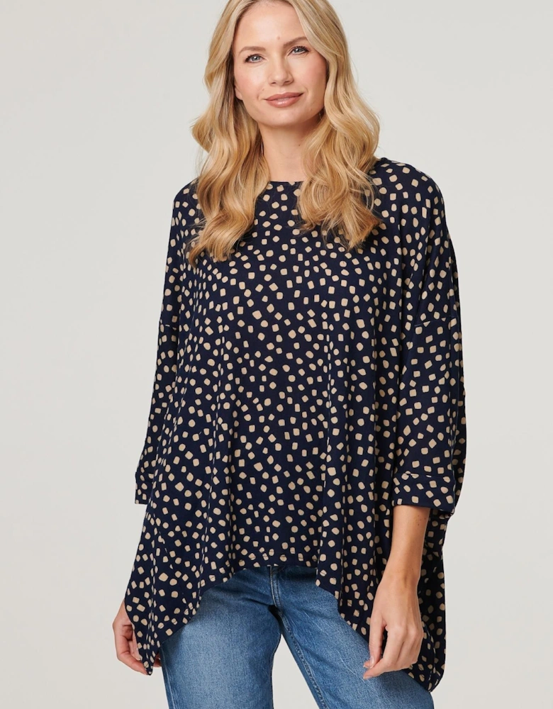Polka Dot Oversize Blouse Top