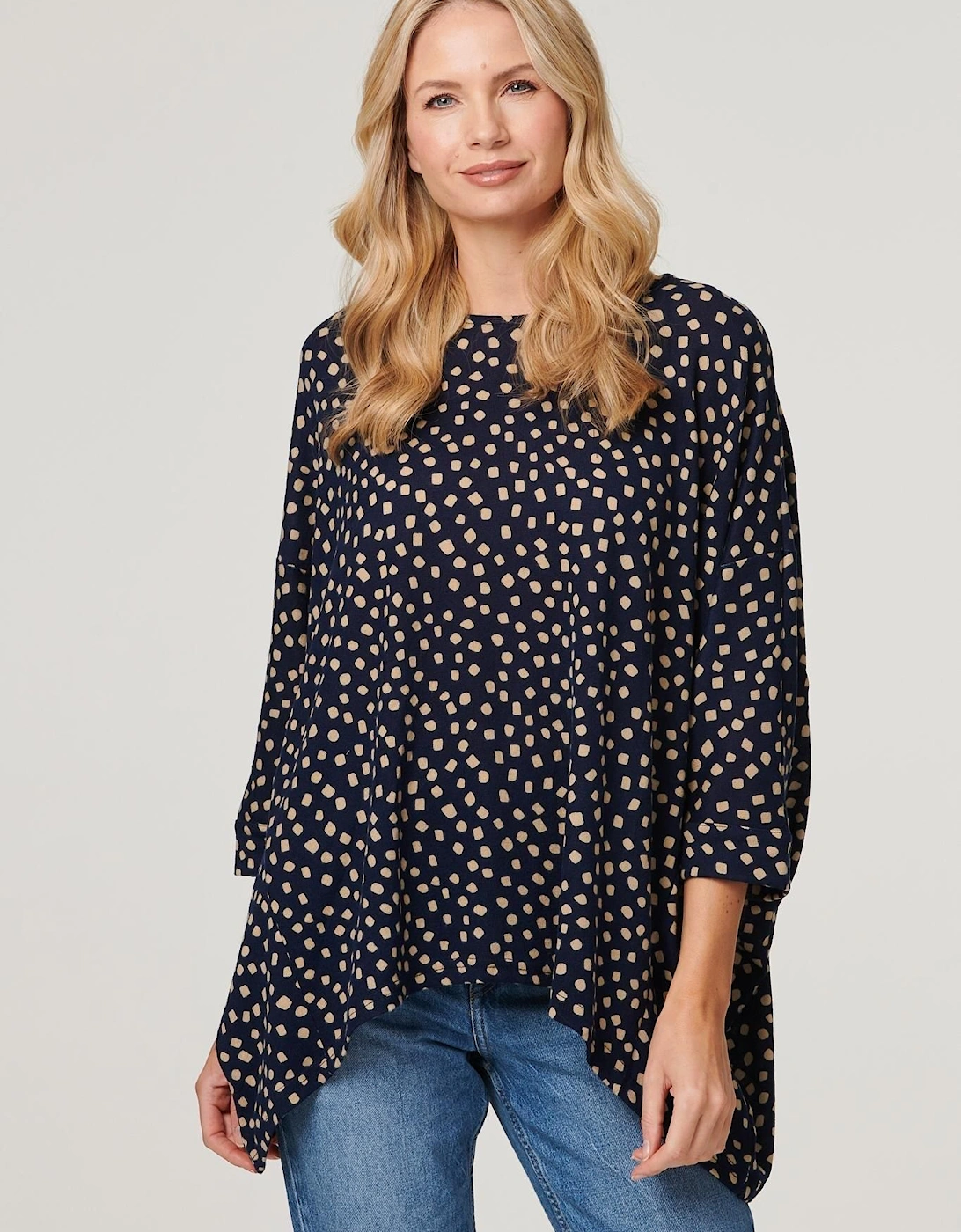 Polka Dot Oversize Blouse Top, 2 of 1