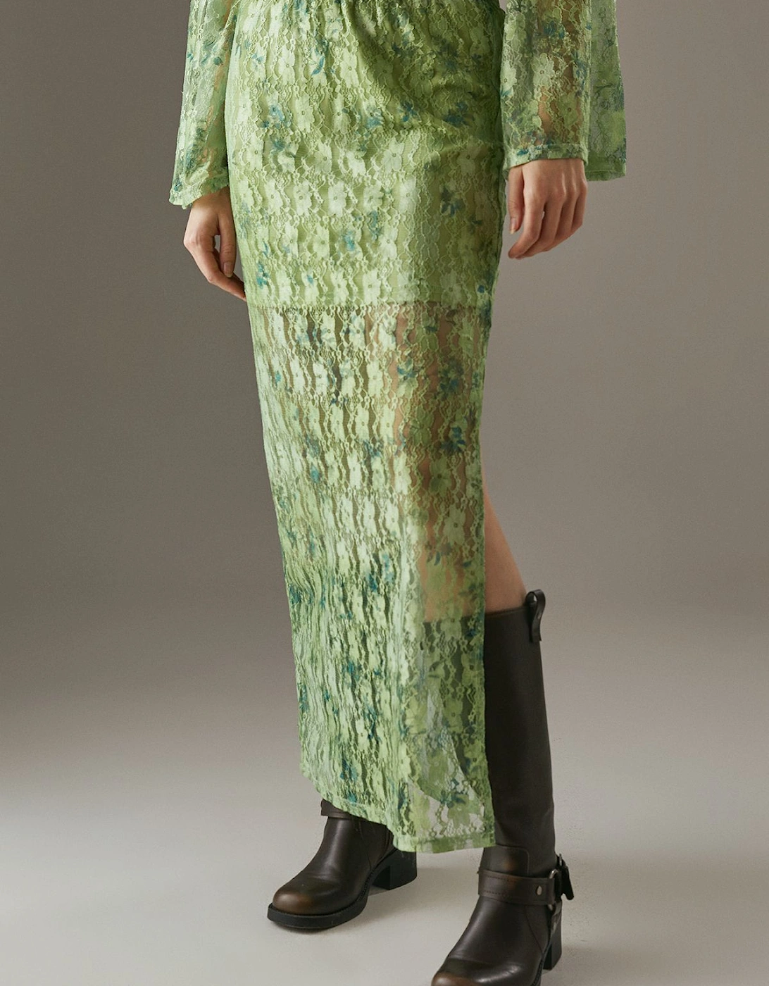 Printed Lace Maxi Skirt, 2 of 1