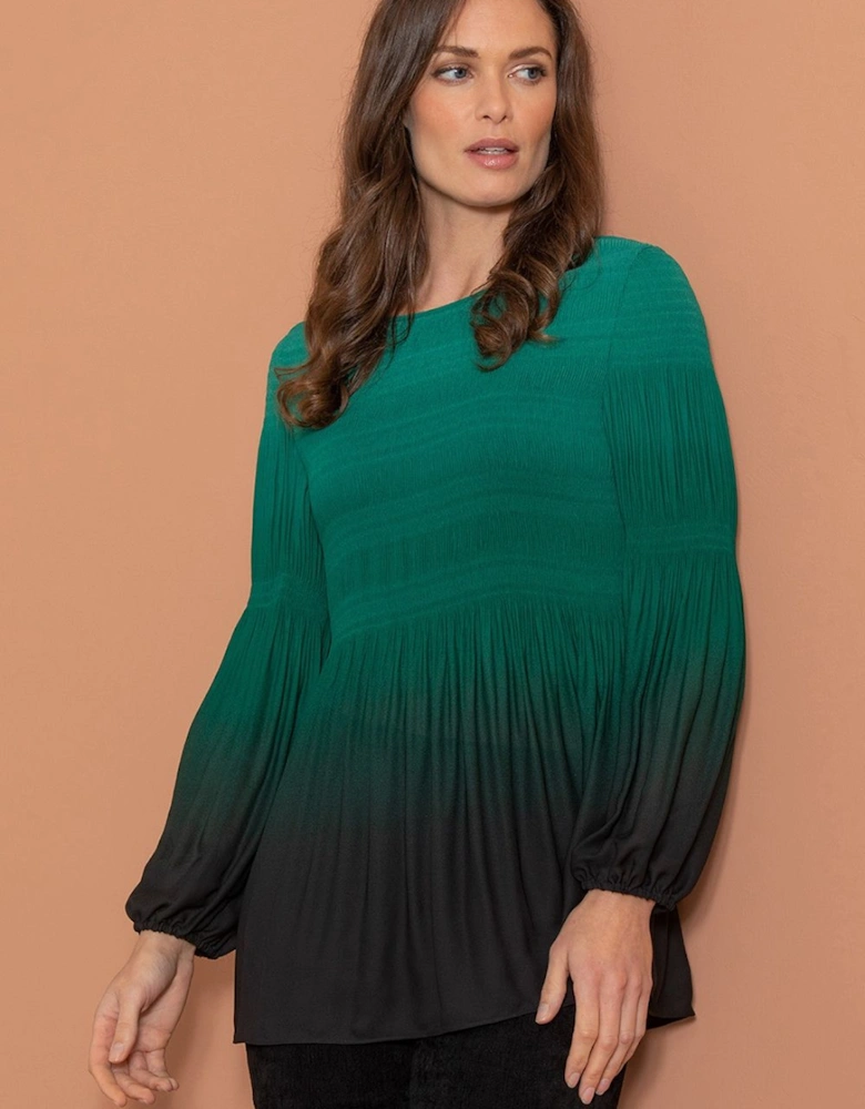 Ombre Pleated Top