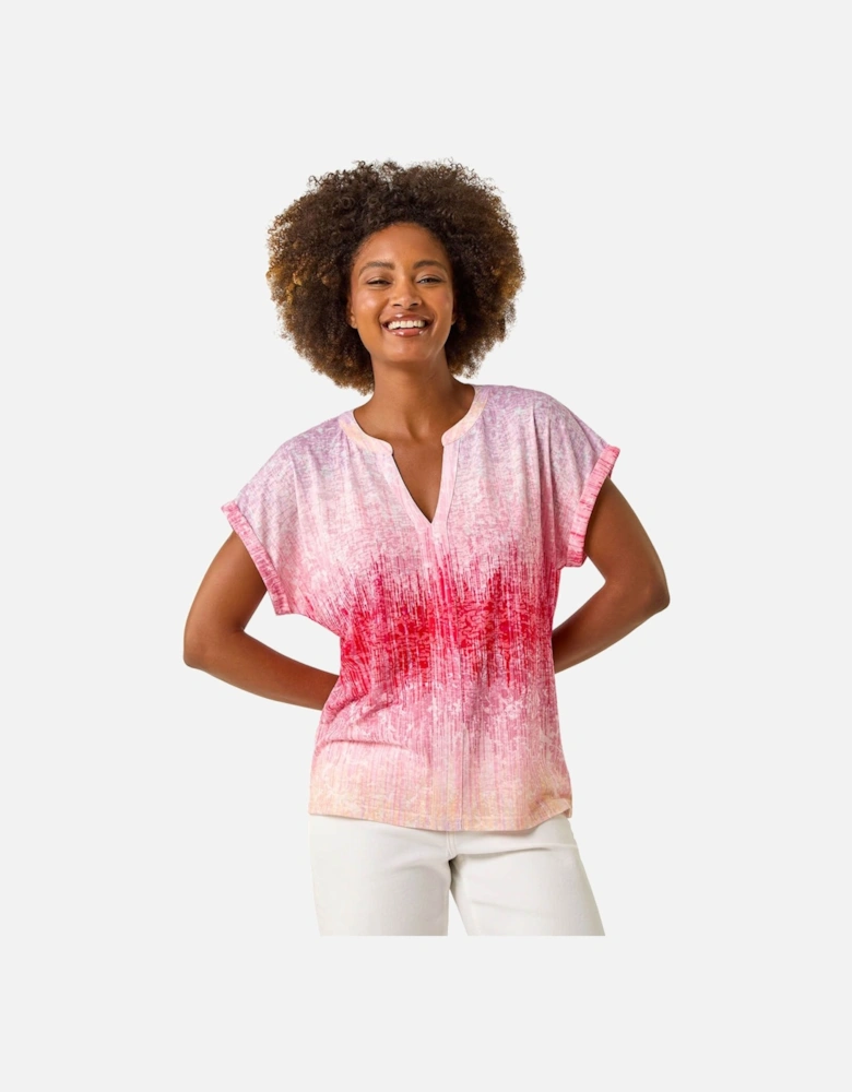 Burnout Lace Shoulder Top