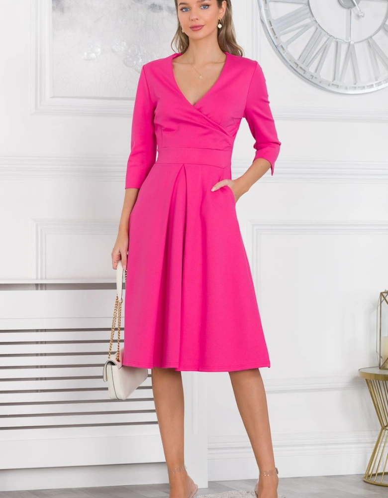 Paige 3/4 Sleeve Wrap Dress