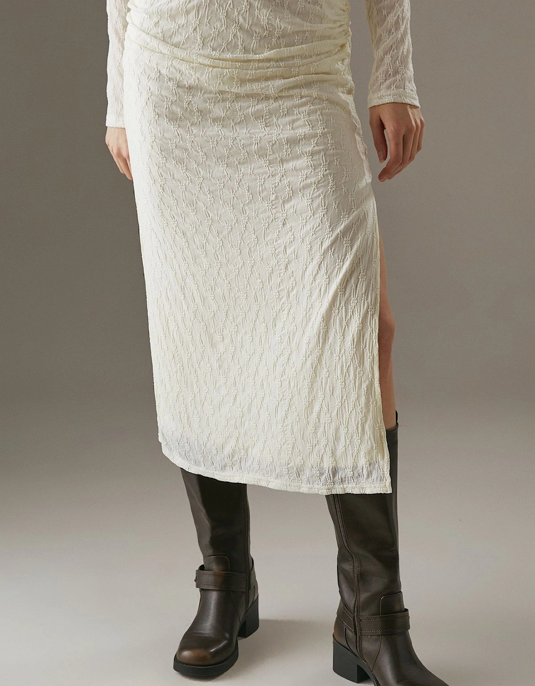 Lace Fitted Midaxi Skirt, 2 of 1