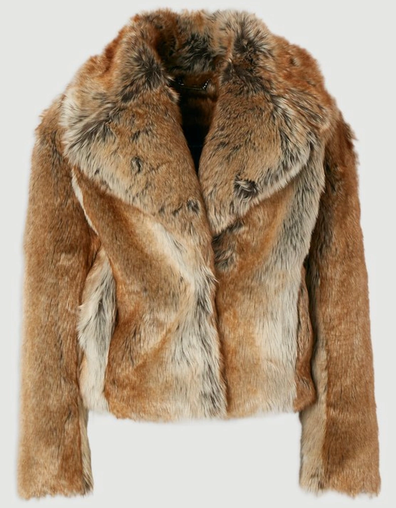 Faux Fox Fur Short Coat