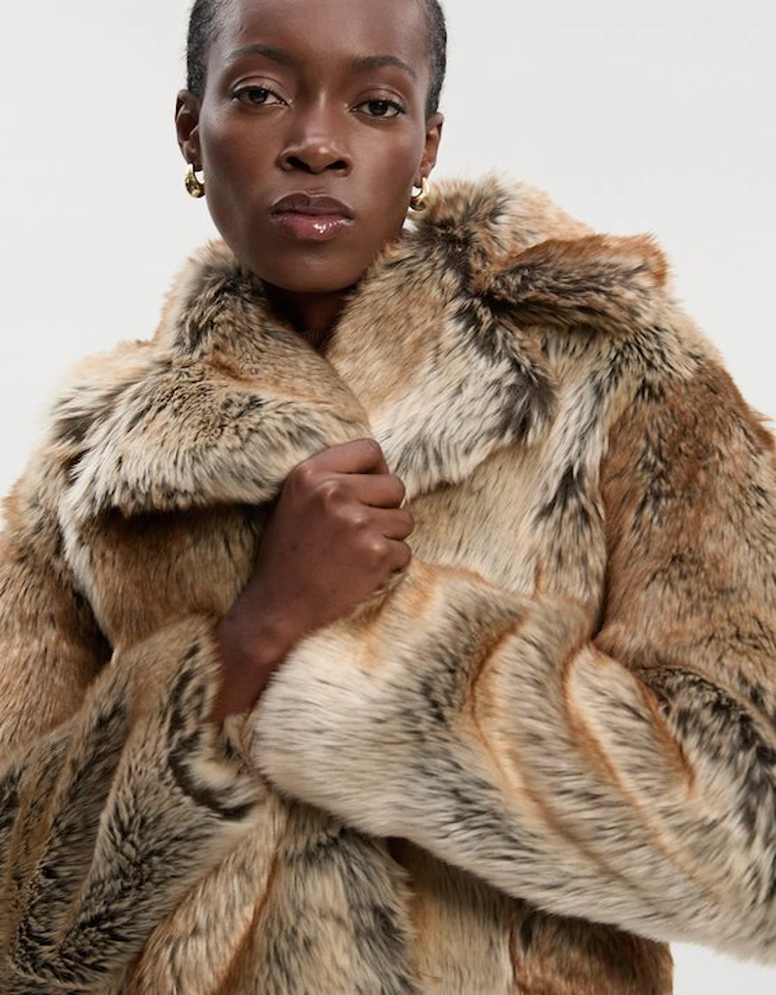 Faux Fox Fur Short Coat