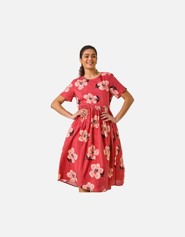 Floral Smock Midi Dress