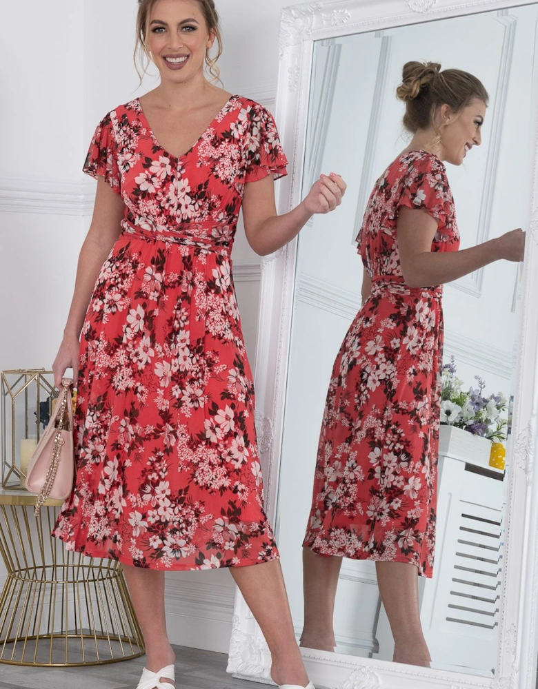 Bethany Mesh Midi Dress