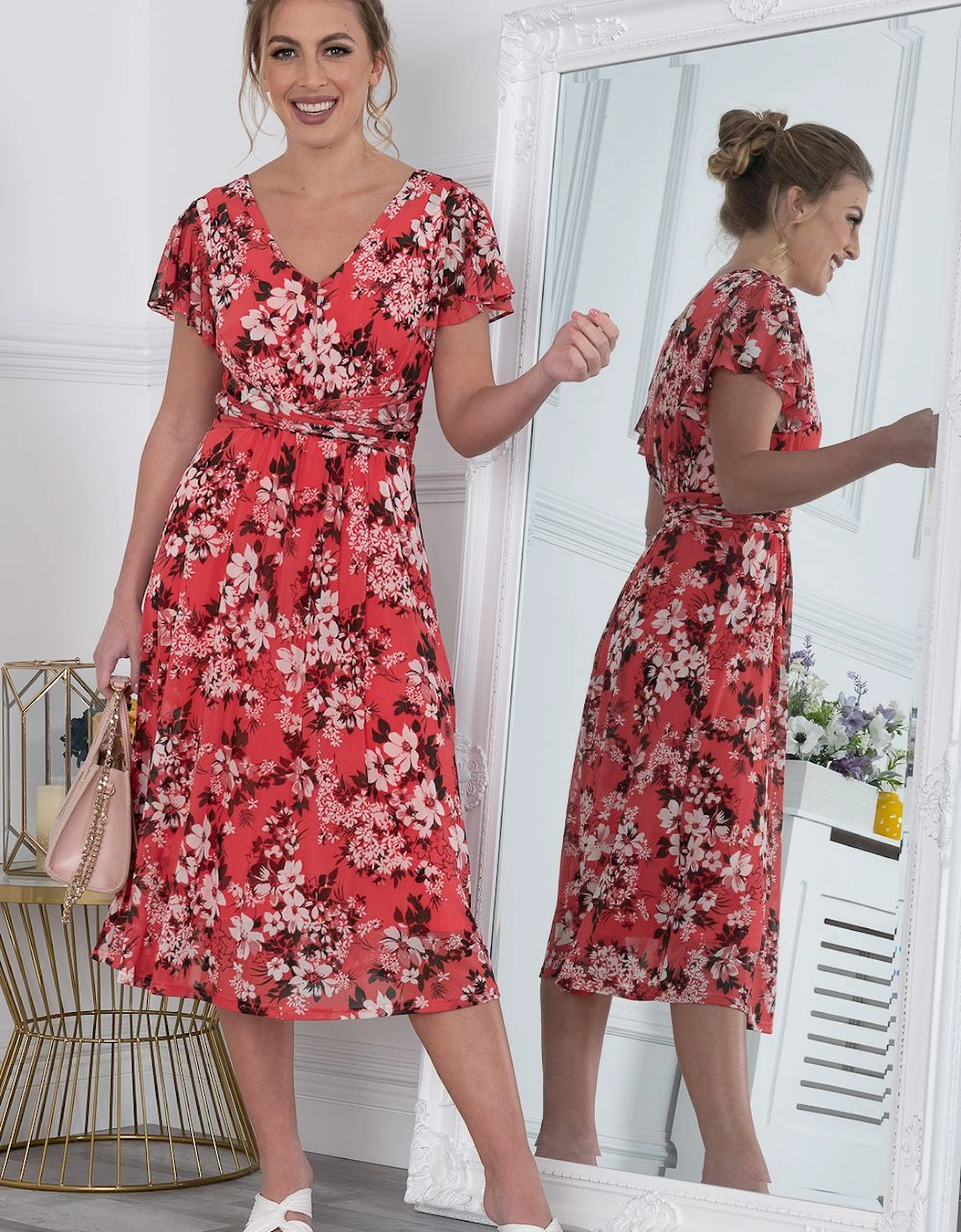 Bethany Mesh Midi Dress, 2 of 1