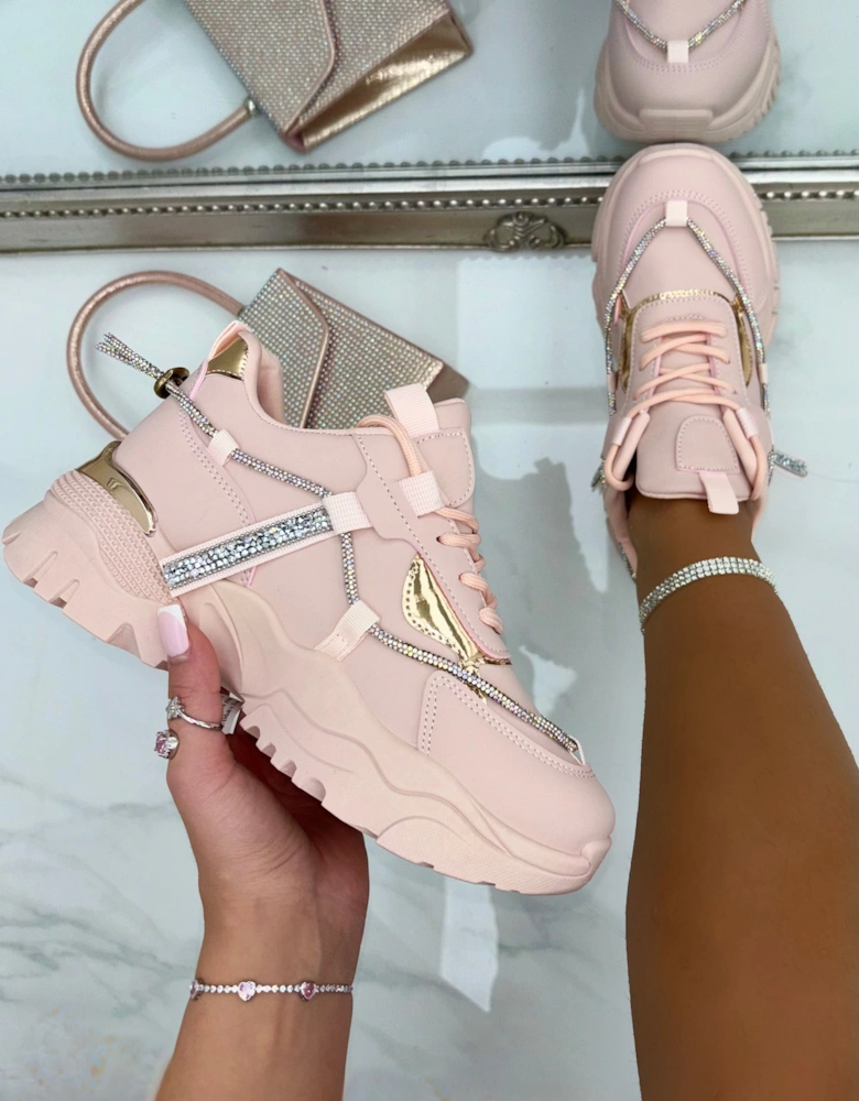 Crystal Track Luxe Chunky Trainers