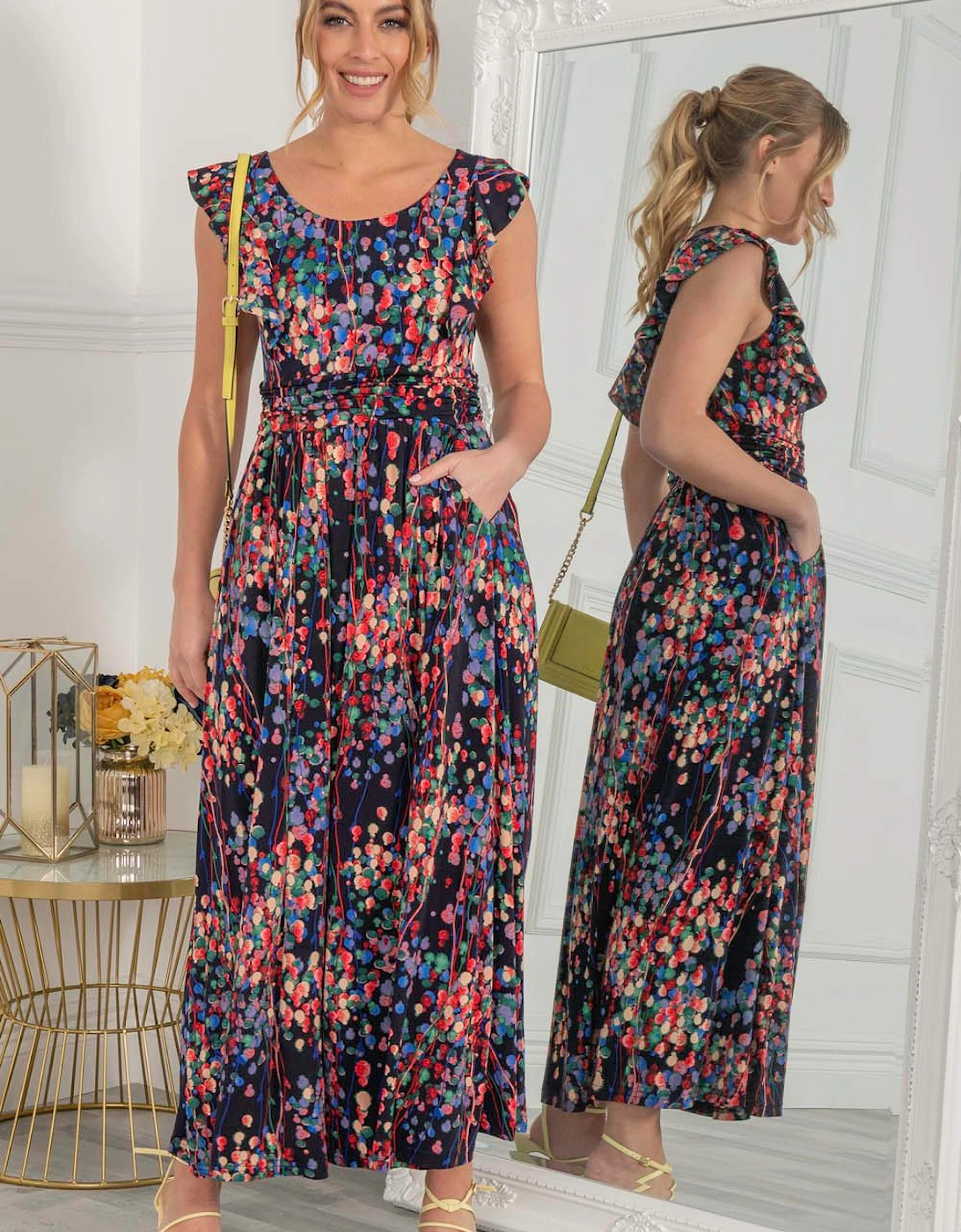 Adalena Frill Shoudler Maxi Dress, 2 of 1