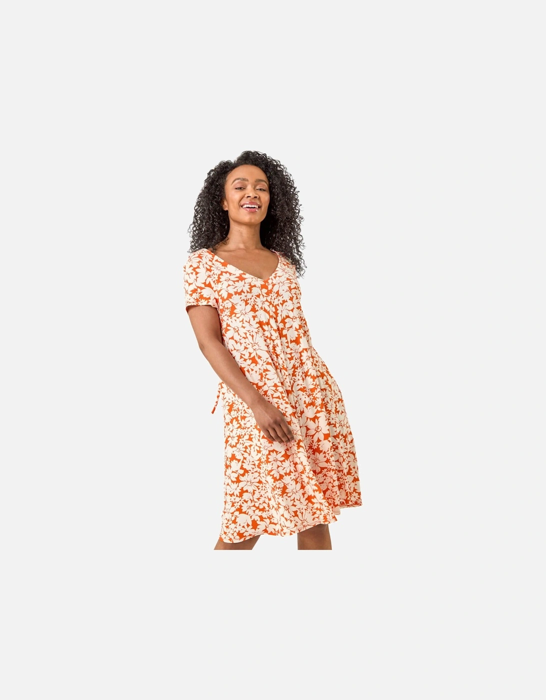Petite Floral Print Swing Pocket Dress, 2 of 1
