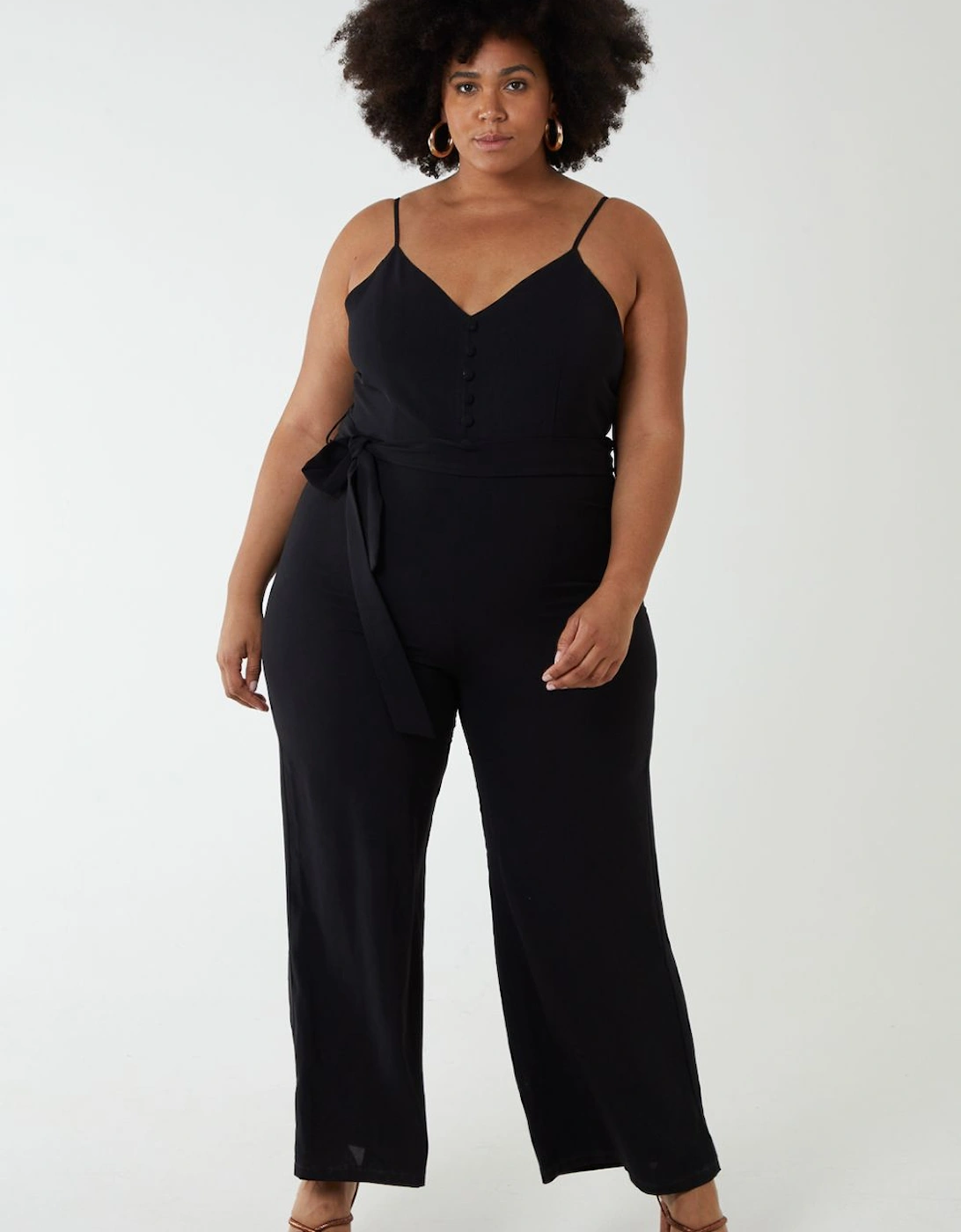 Button Front Strappy Jumpsuit, 2 of 1