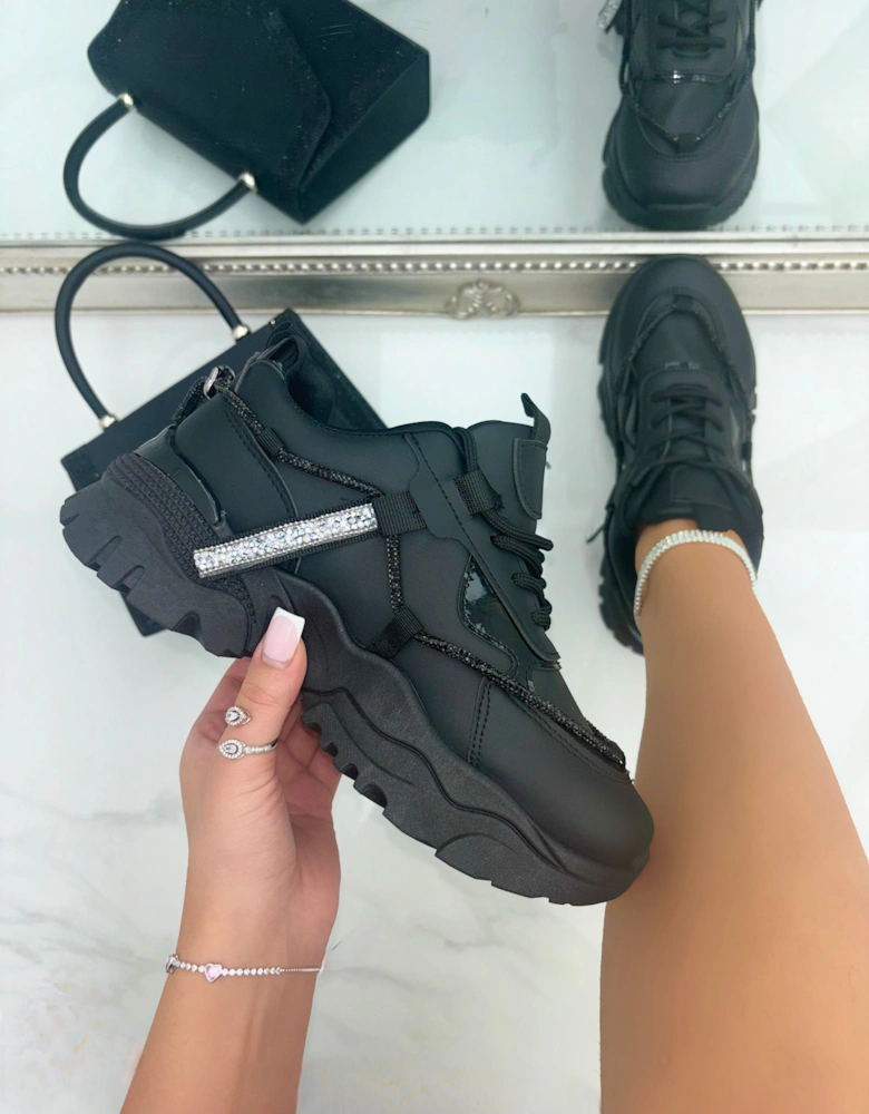 Crystal Track Luxe Chunky Trainers
