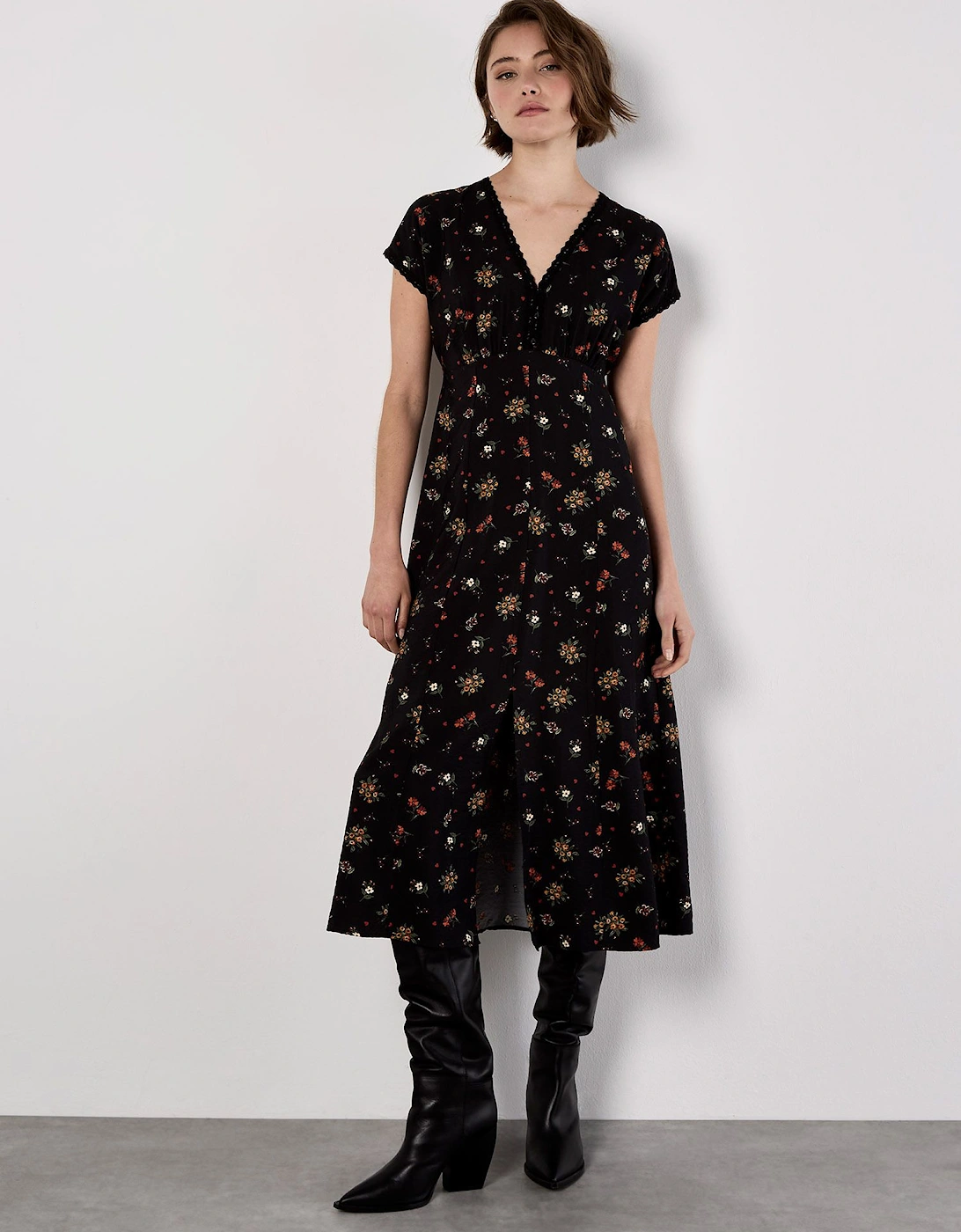 Floral Heart Midi Dress, 2 of 1