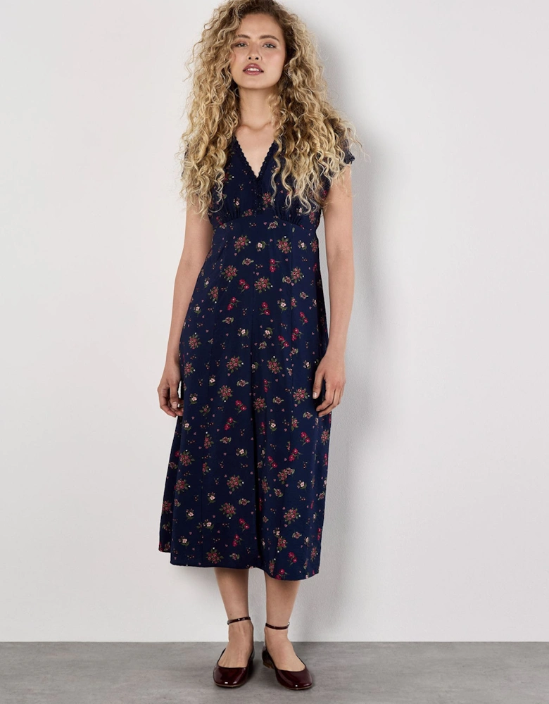 Floral Heart Midi Dress