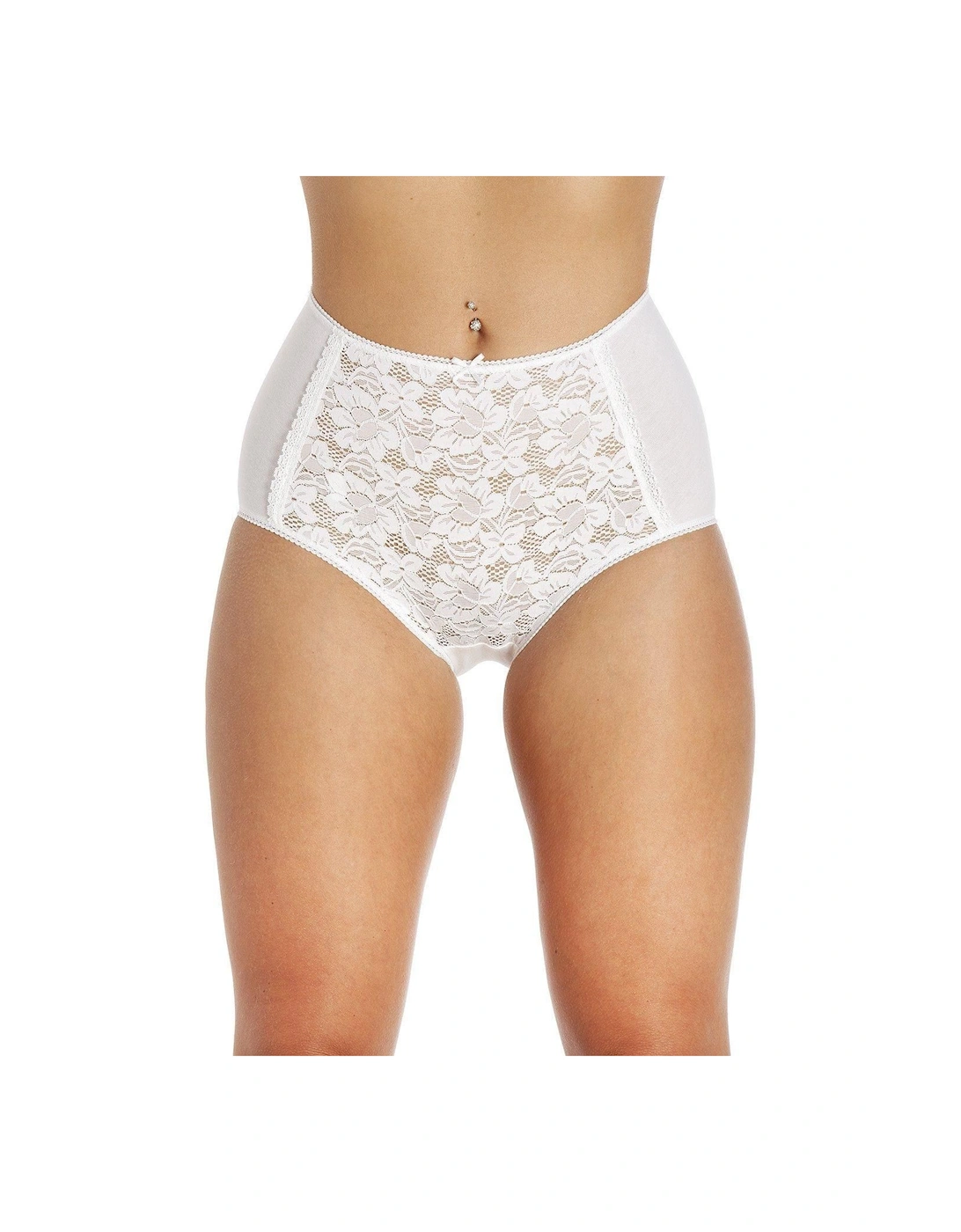 Three Pack Lace Front Full Briefs, 2 of 1
