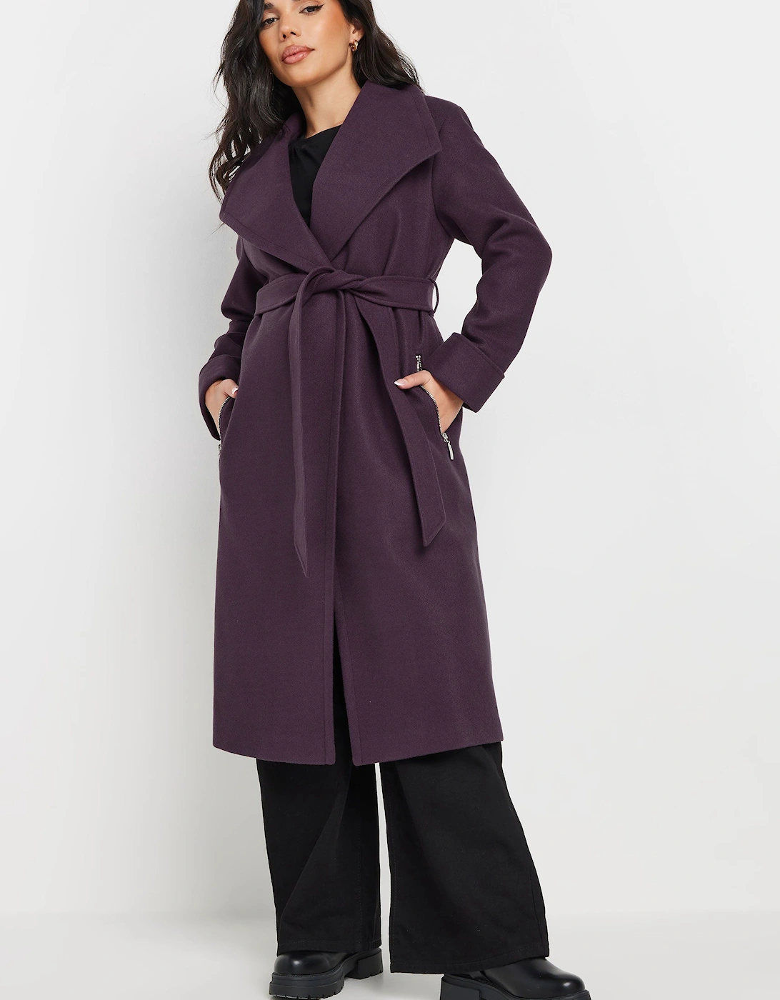 Petite Belted Wrap Coat, 2 of 1