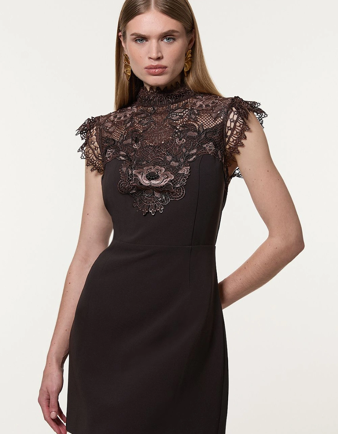 Guipure Lace Woven Mini Dress, 2 of 1