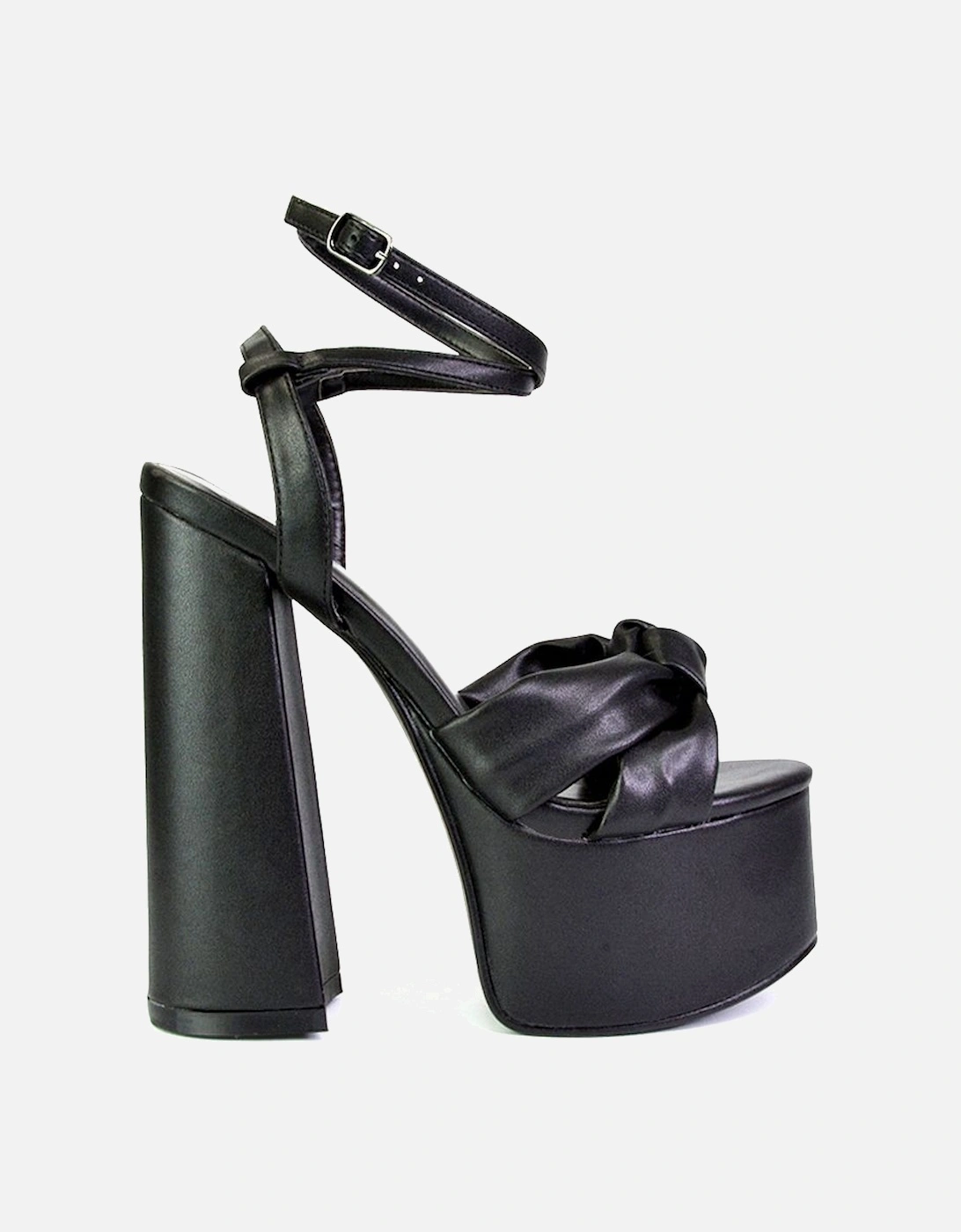 'Faylinn' Ankle Strap Super Chunky Block High Heel Platform Shoes, 2 of 1
