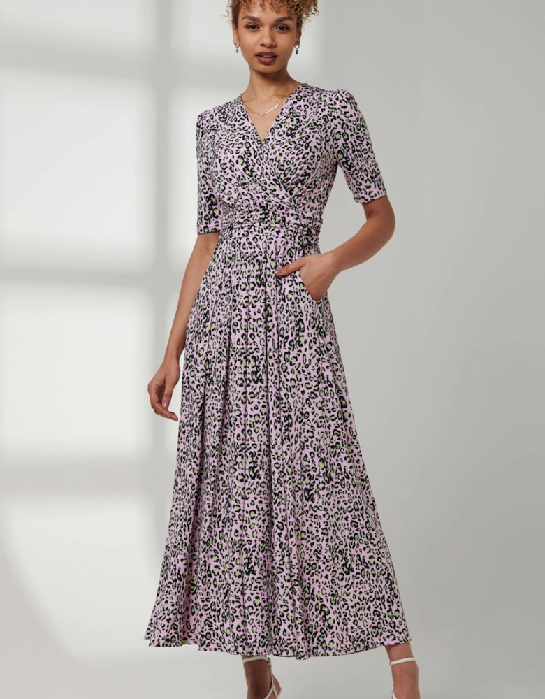 Jersey Wrap Front Maxi Dress