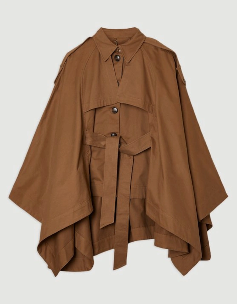 Cape Detail Trench Coat