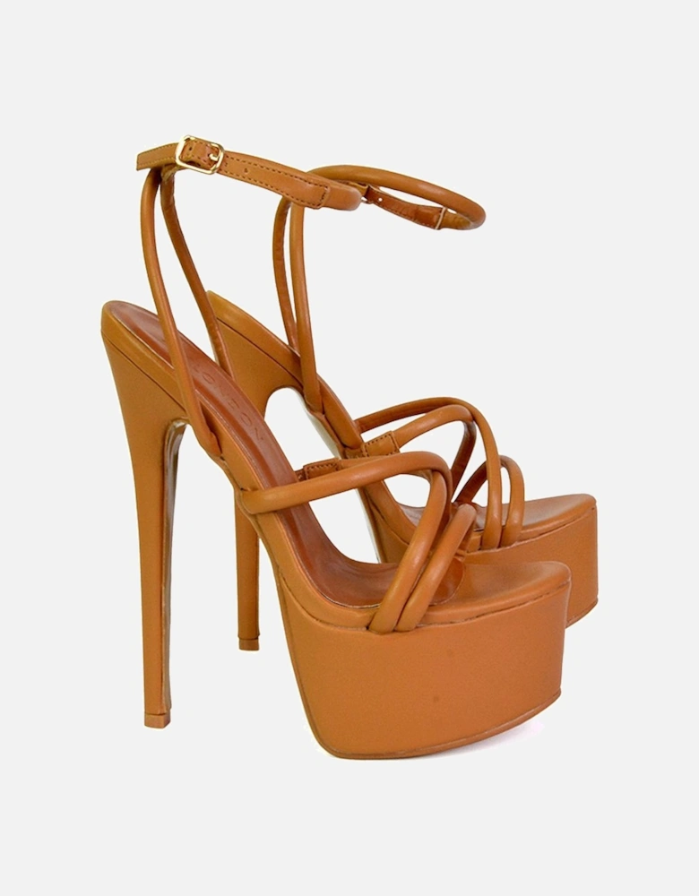 'Maia' Strappy Ankle Strap Party Statement Stiletto High Heel Shoes