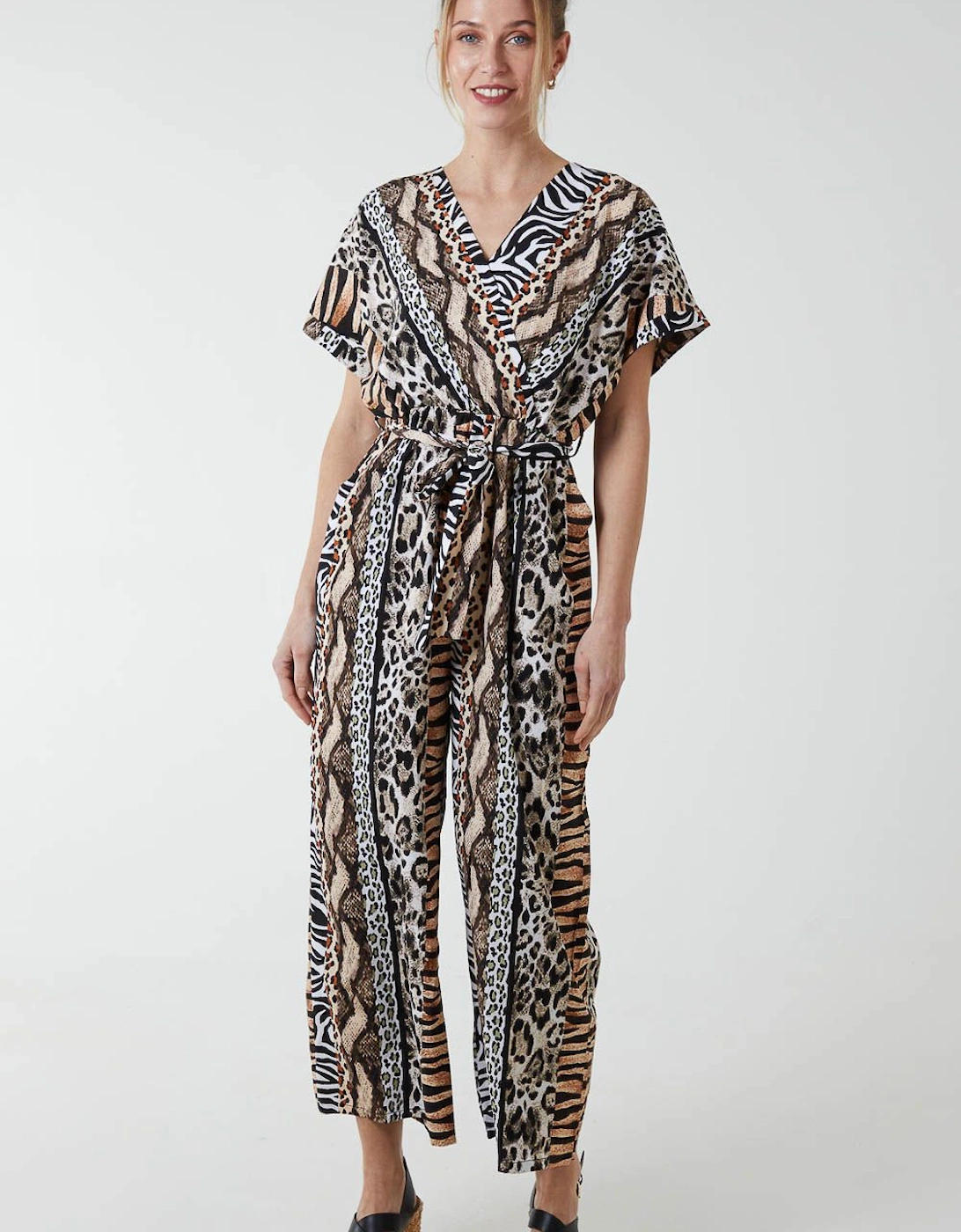 Multi Stripe Animal Jumpsuit, 2 of 1