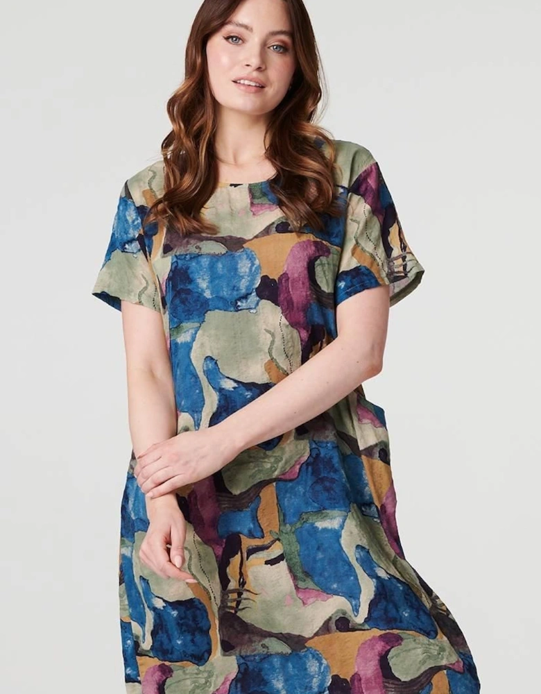 Printed Relaxed Short Dress