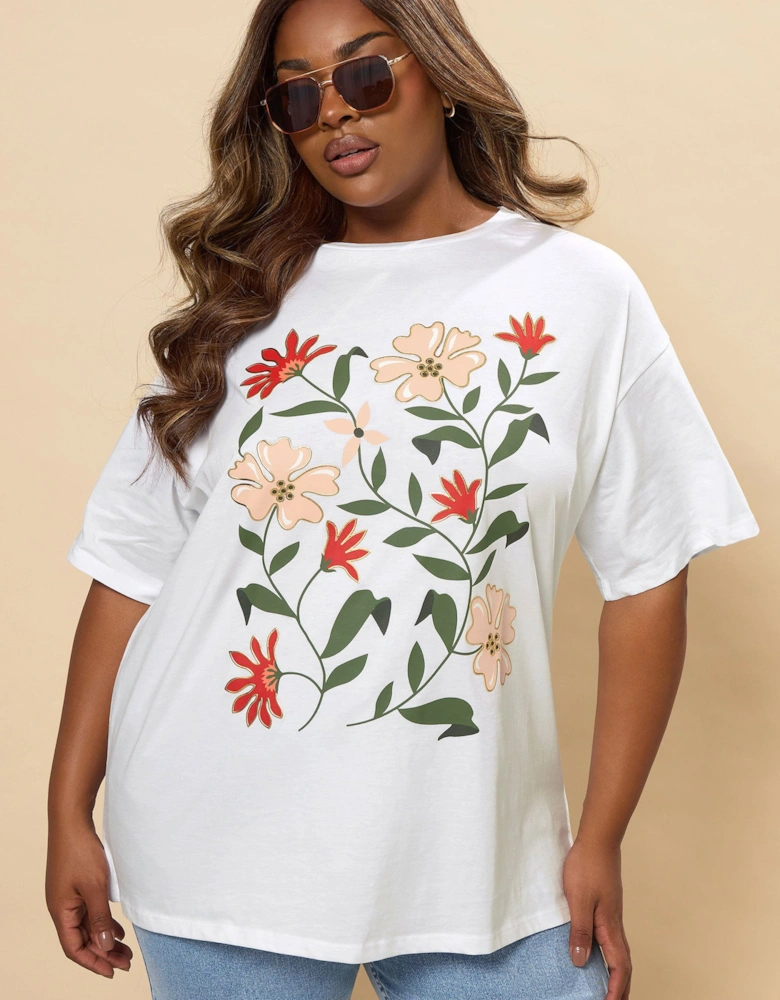 Floral Print Short Sleeve T-Shirt