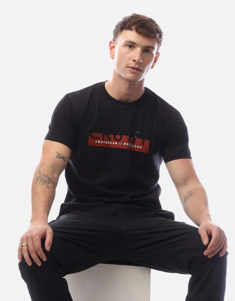 Glossy Chest Print T-Shirt