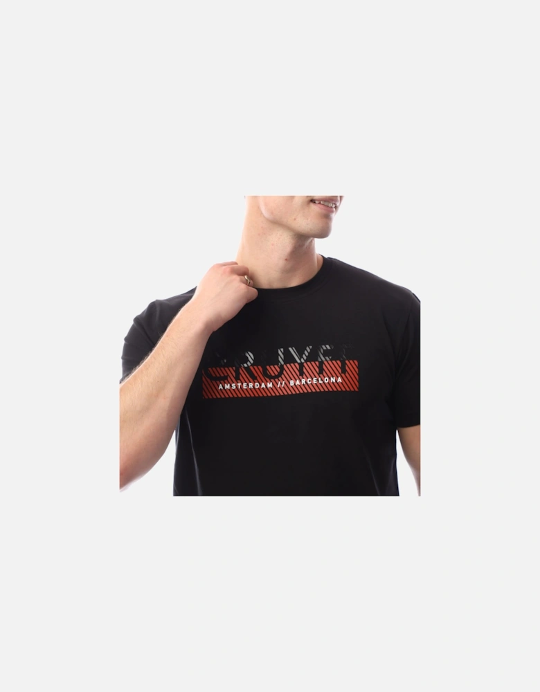 Glossy Chest Print T-Shirt