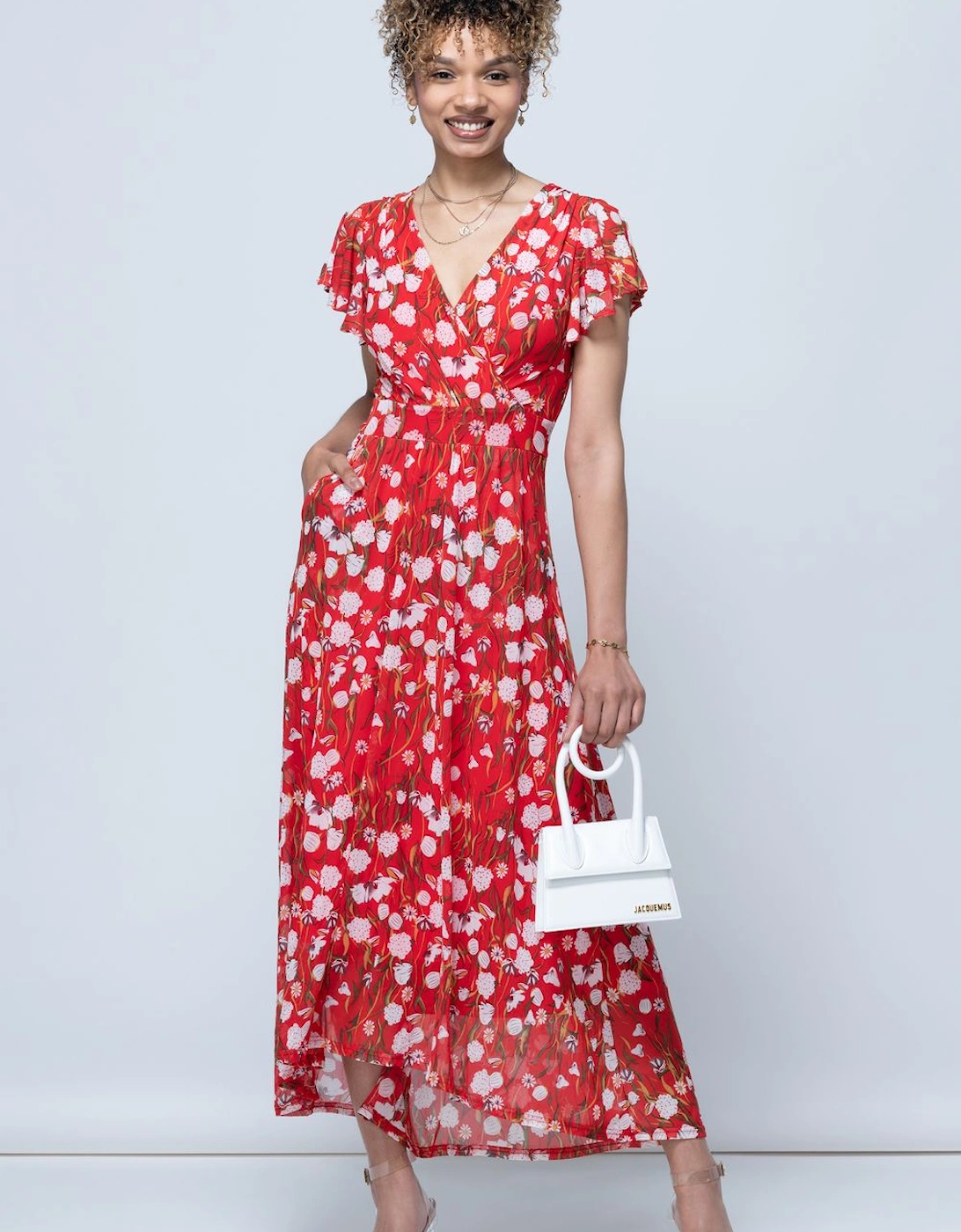 Rachele Floral Pint Mesh Maxi Dress, 2 of 1
