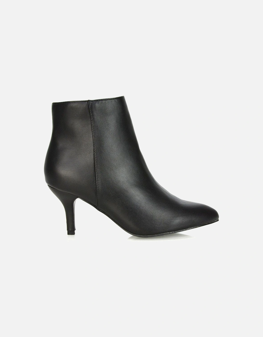 'Anastsia' Low Mid Kitten High Heel Stiletto Zip-Up Ankle Boots, 2 of 1