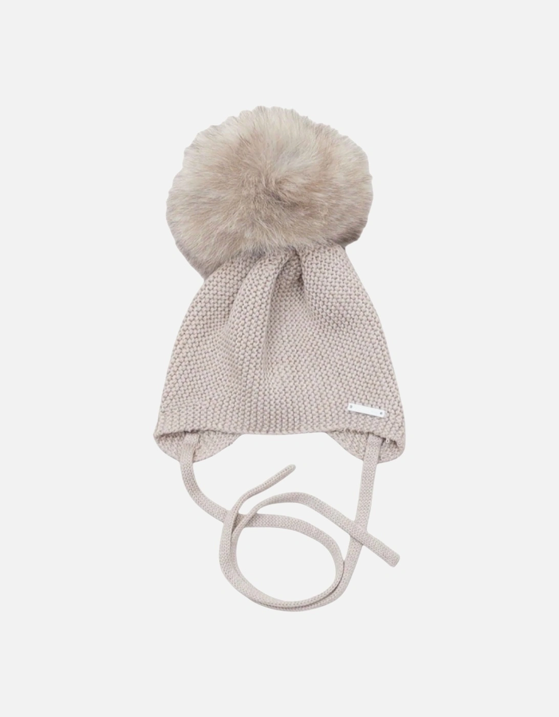 Camel Knit Natural Fur Tie Hat, 4 of 3