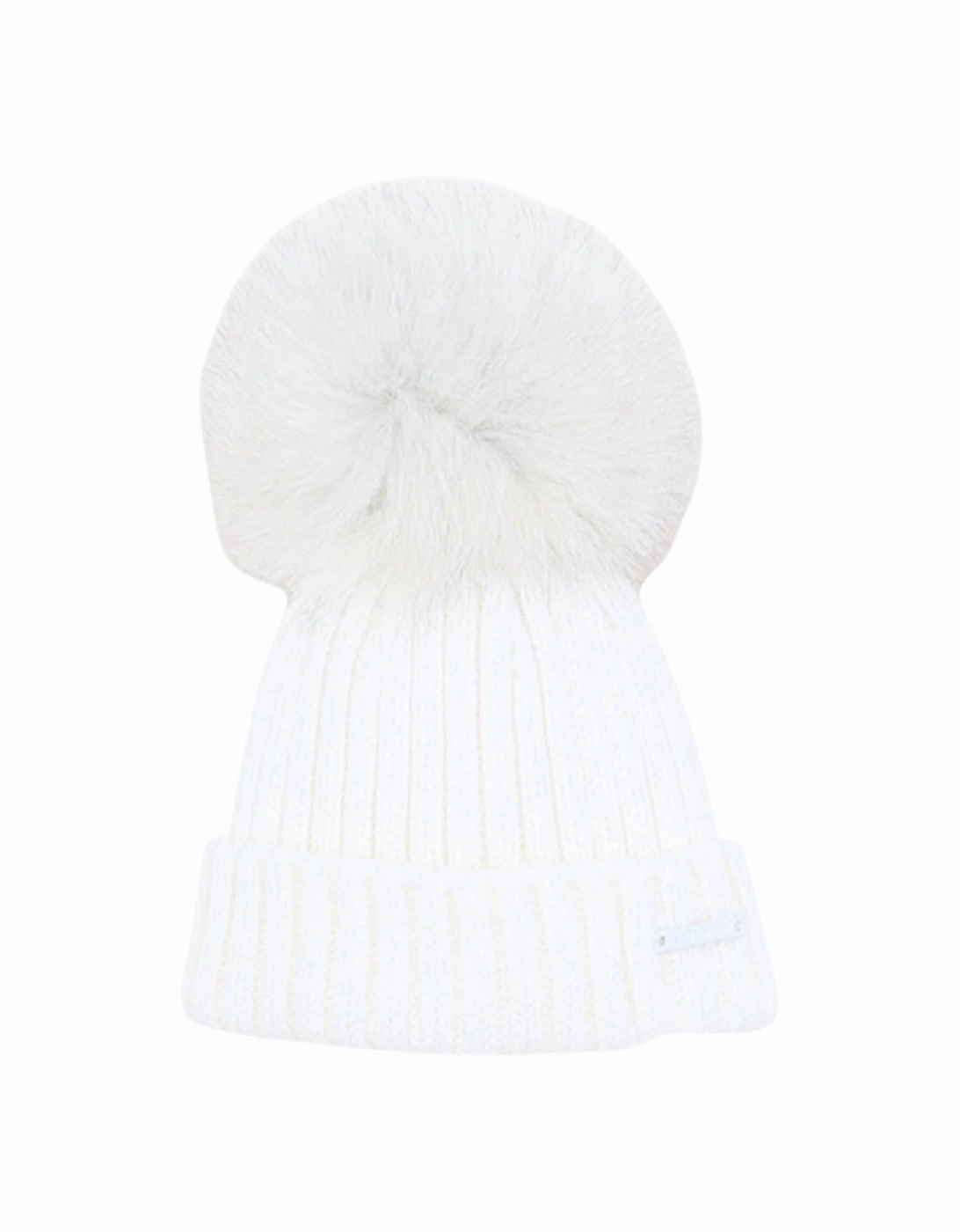 Ivory Knit Faux Fur Hat, 2 of 1