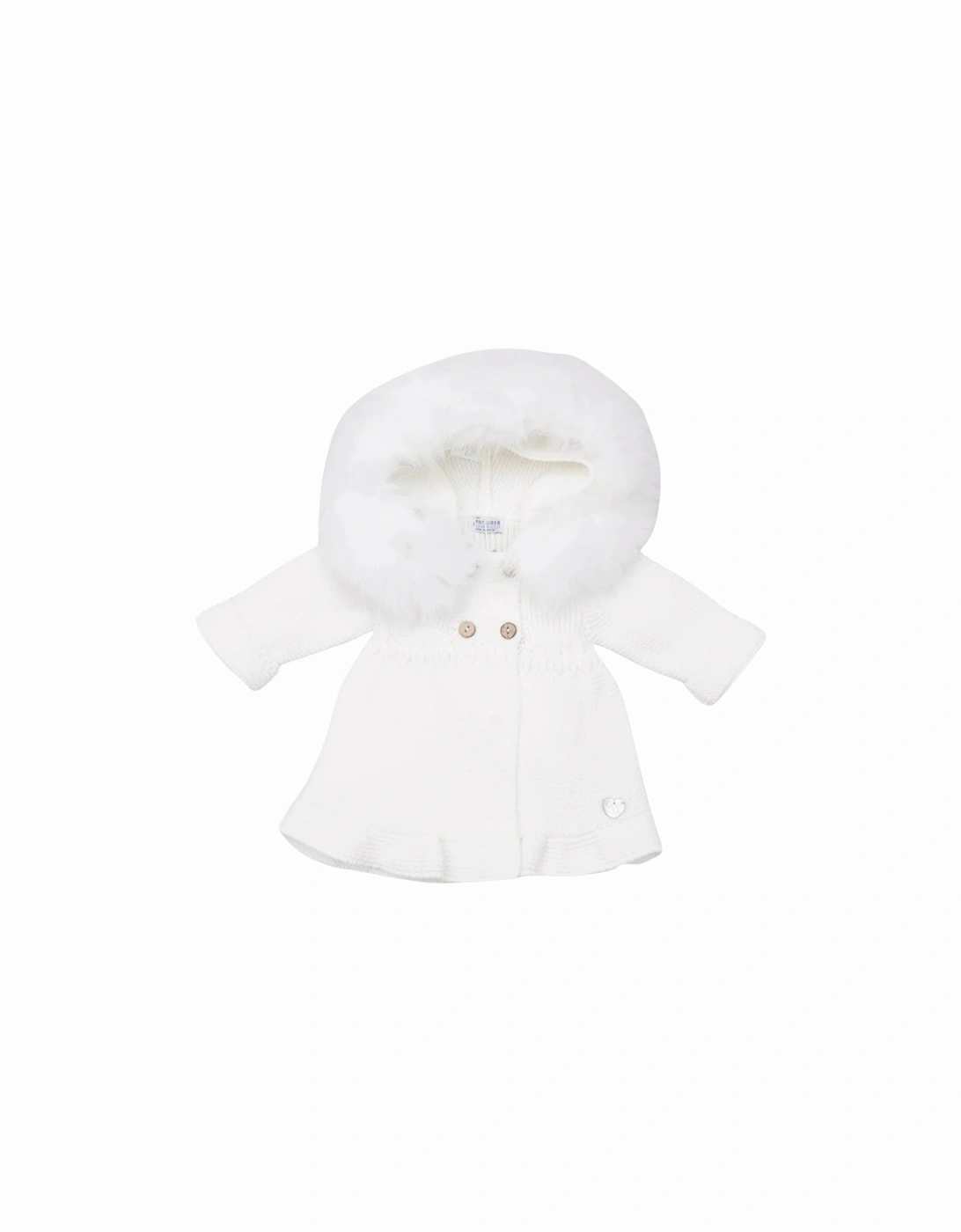 Ivory Knit A Line Faux Fur Cardigan, 3 of 2