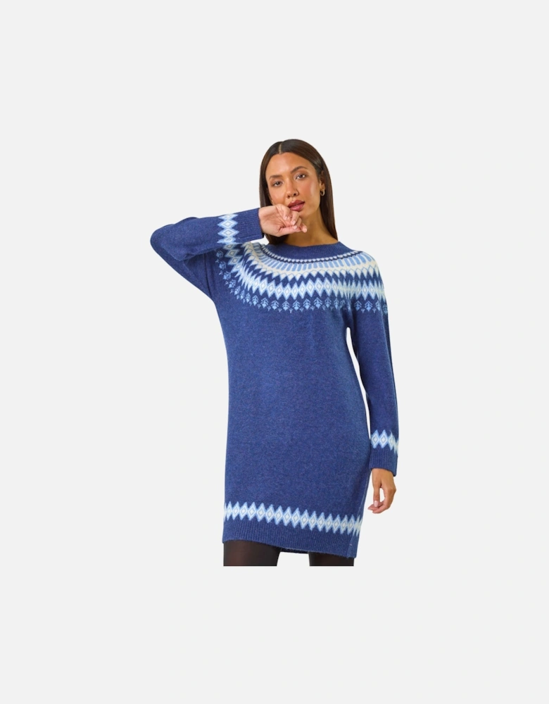 Fairisle Knitted Jumper Dress