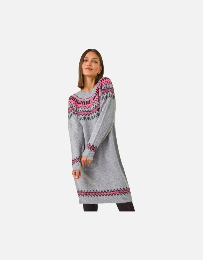 Fairisle Knitted Jumper Dress
