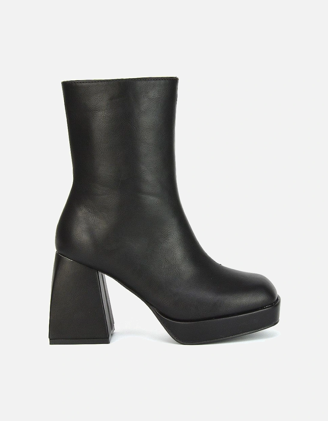 'Sylvie' Chunky Heel Square Toe Platform Ankle Boots, 2 of 1