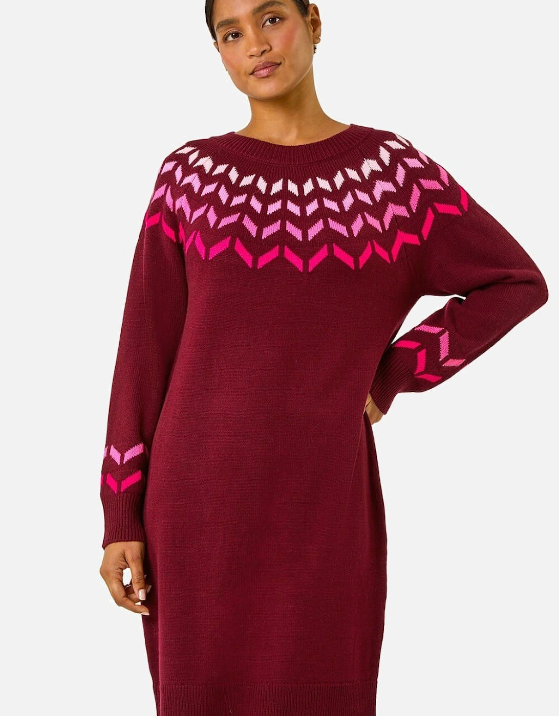 Chevron Print Knit Dress, 2 of 1