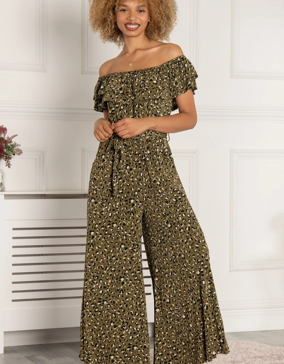 Ruffle Neck Jersey Jumpsuit, 2 of 1