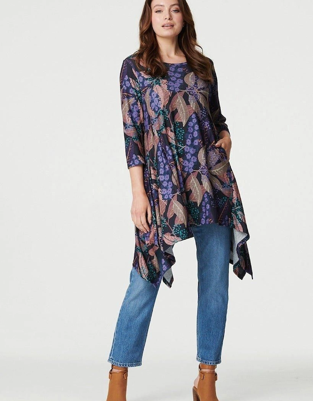 Floral Asymmetric Hem Dress, 2 of 1