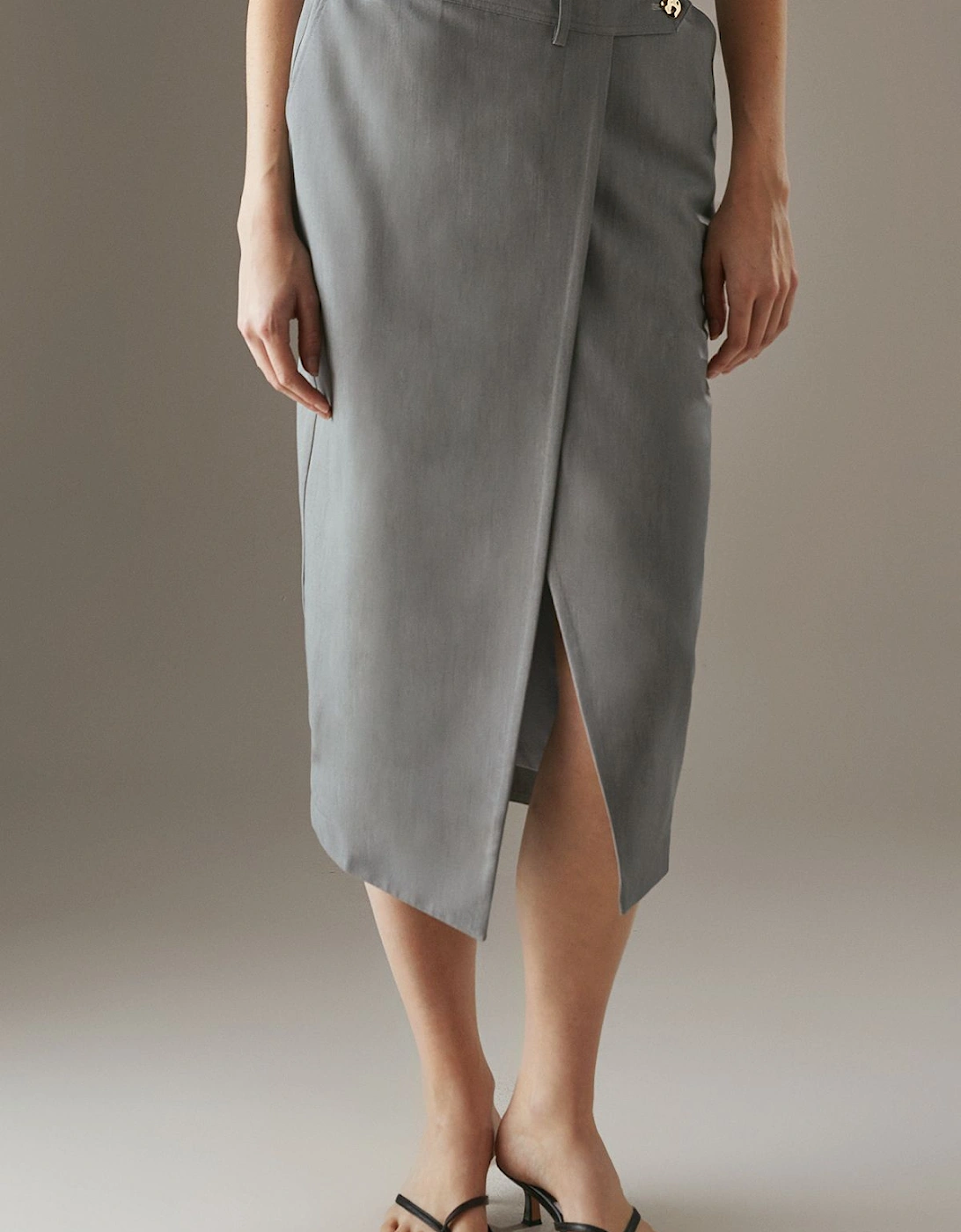Deconstructed Wrap Column Skirt, 2 of 1
